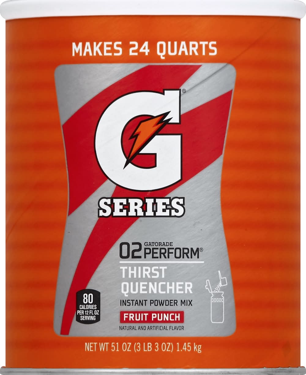 Gatorade Thirst Quencher Instant Power Mix, Fruit Punch (51 oz)