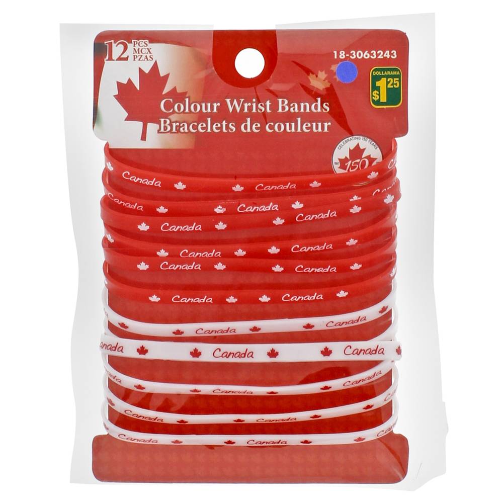 Canada bracelet coloré en caoutchouc