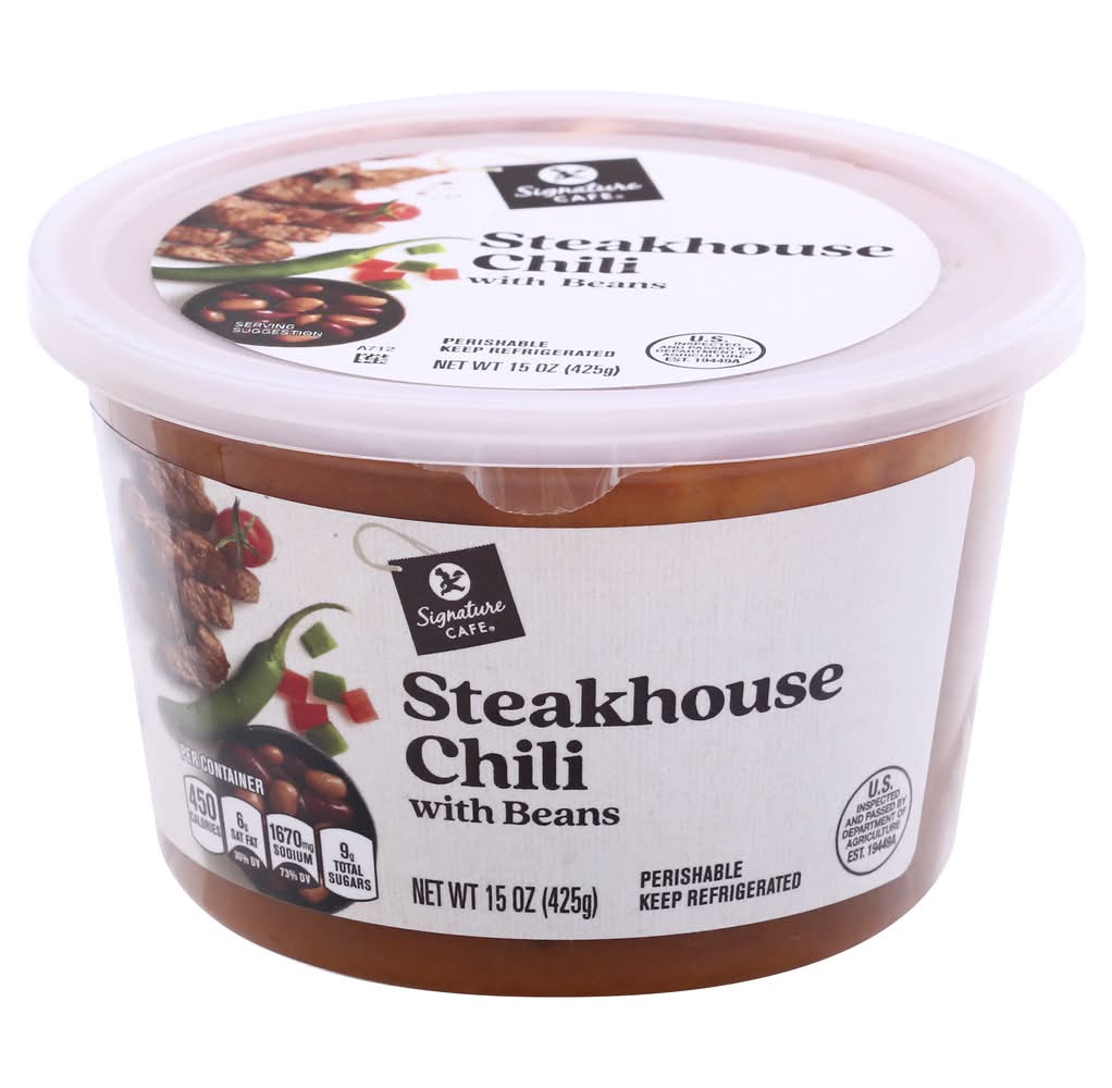 Signature Cafe Steakhouse Chili With Beans Soup (15 oz)