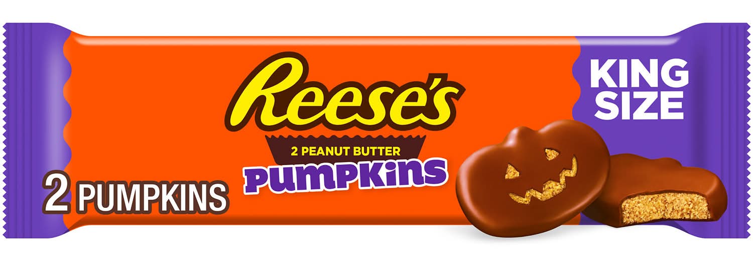 Reese's King Size Peanut Butter Pumpkins Candy (2.4 oz, 2 ct)
