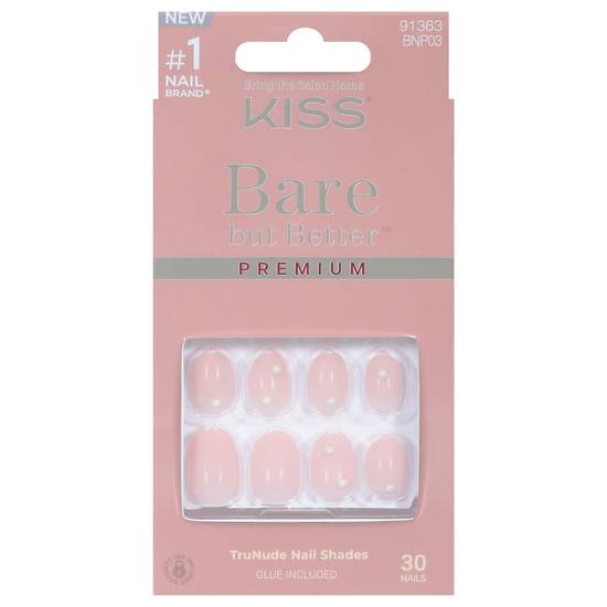 Kiss Bare But Butter Premium Nails (short/ trunude)