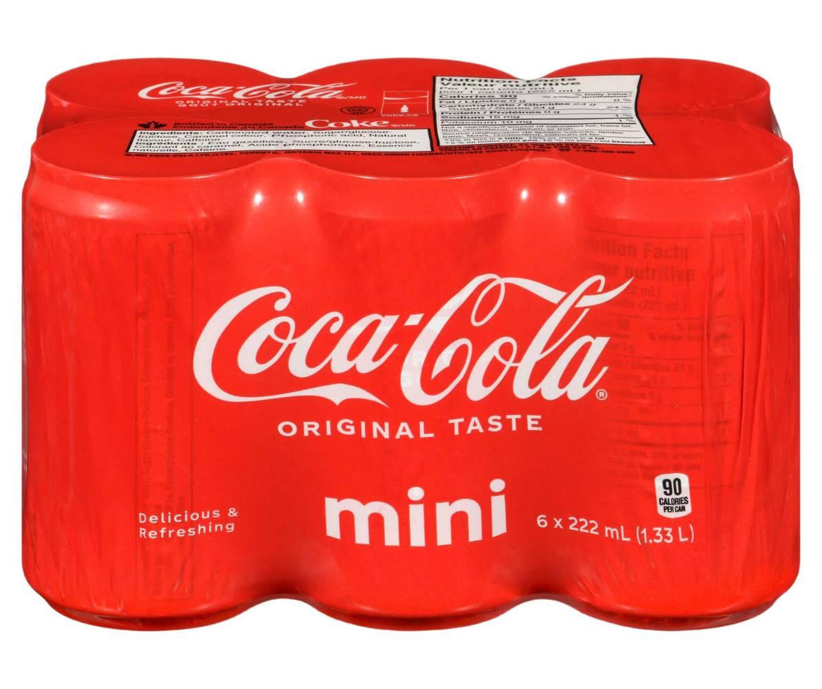Coca-Cola Classic Mini Soda (6 x 222ml)