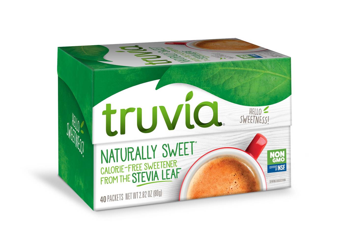 Truvia Naturally Sweet Calorie-Free Sweetener Packets, 40 Ct, 2.82 Oz