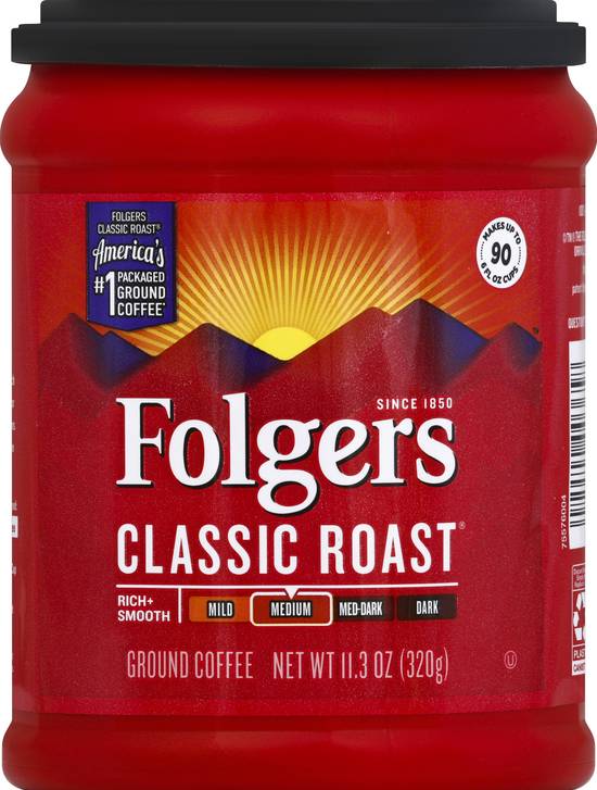 Folgers Medium Classic Roast Ground Coffee (11.3 oz) (mocha)
