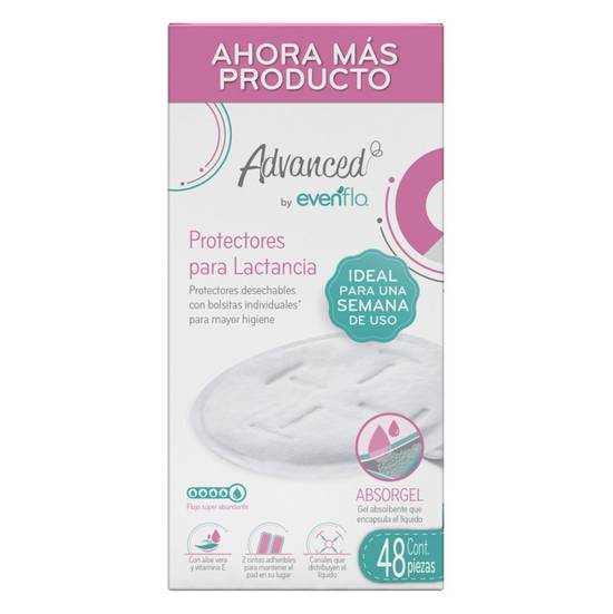 Evenflo protector de lactancia advanced (48 piezas)