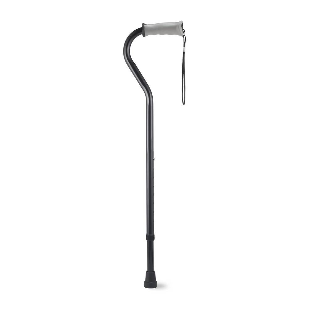 Cvs Health Gel Grip Offset Cane, Black Shiny