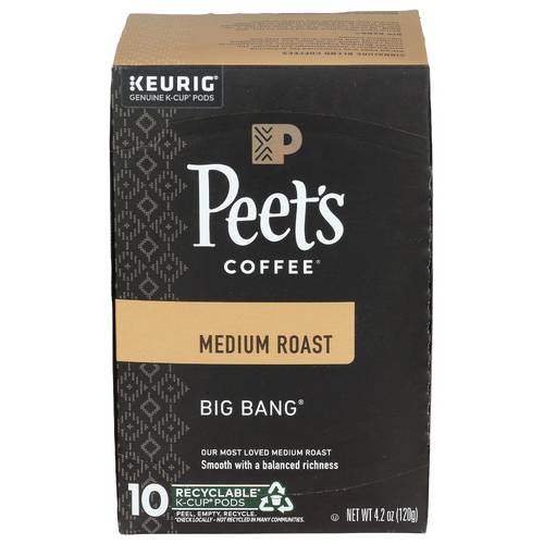 Peet's Big Bang Medium Roast Coffee K-Cups 10 Count