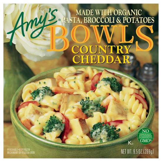 Amy's Organic Pasta Broccoli Potatoes Country Cheddar Bowl