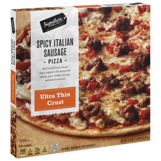 Signature Select Ultra Thin Crust Spicy Italian Sausage Pizza (16.6 oz)