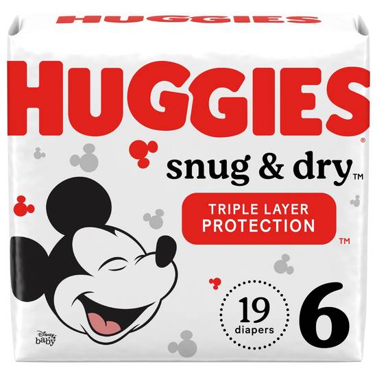 Huggies Snug & Dry Diapers, Size 6, 19 CT