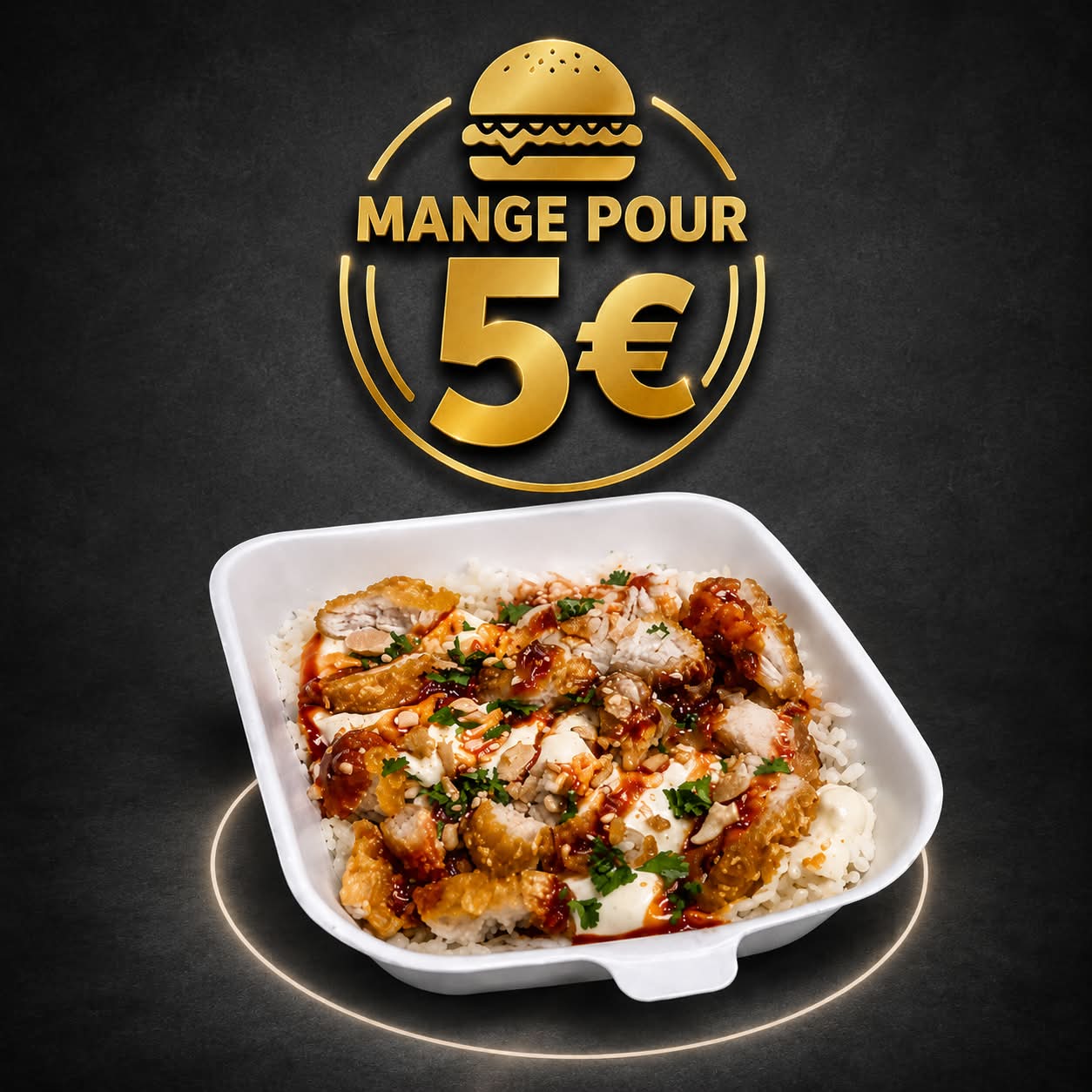 PORTION INDIVIDUELLE CROUSTY POULET SAUCE CHILI RIZ BLANC