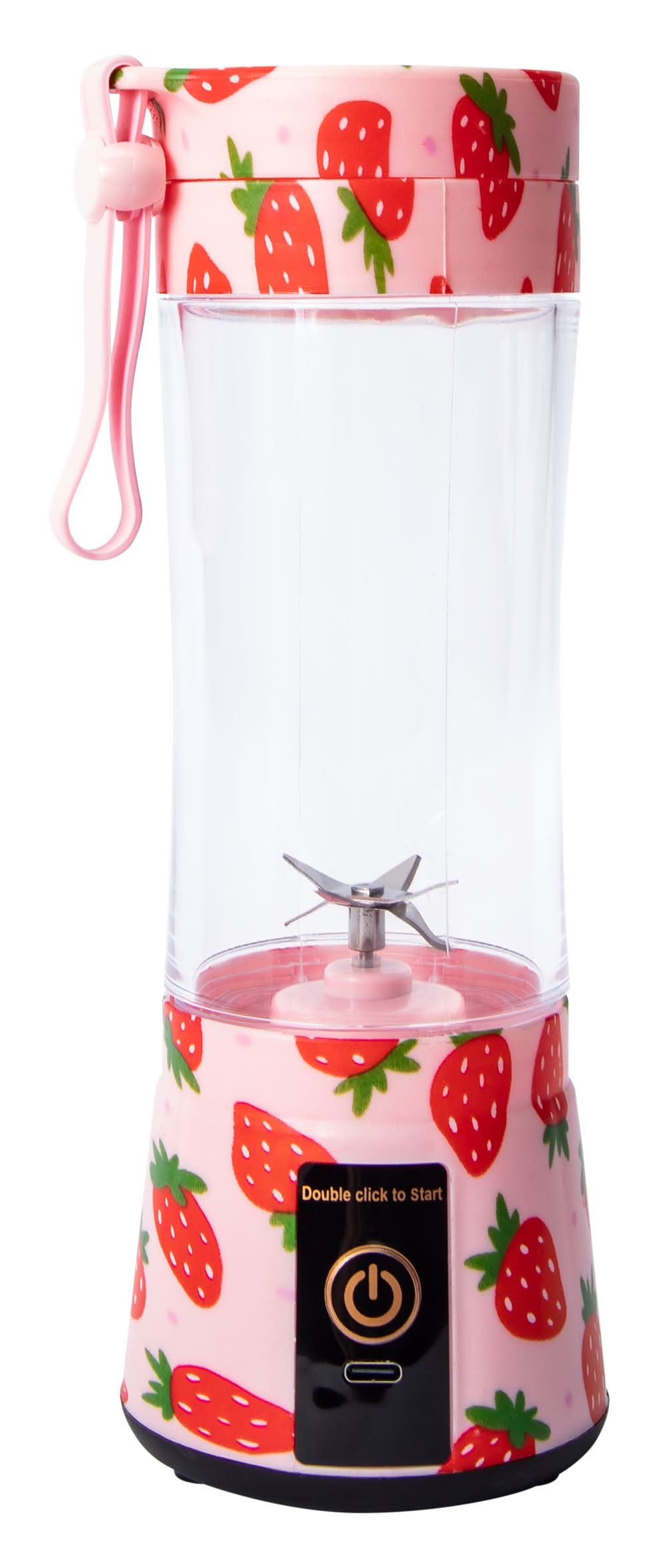 Rechargeable Portable Blender 12.8oz Strawberry