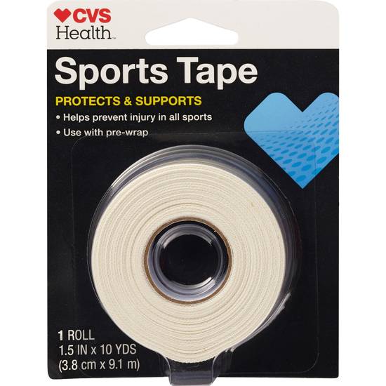 CVS Health Sports Tape 1.5in x 10yd, 1 Pack