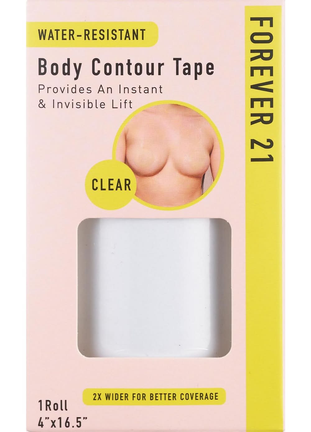 Forever 21 Beige Body Contour Tape, 4x16.5 in, Clear