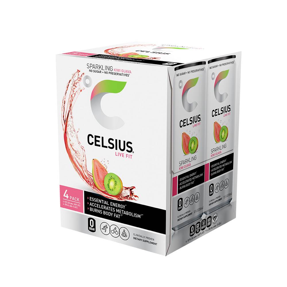 Celsius Fitness Energy Drink Sparkling Kiwi Guava (12 oz)