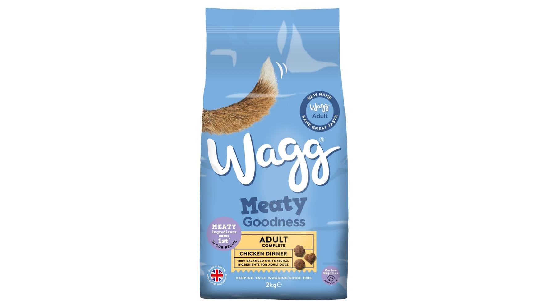 Wagg Chicken, Meaty Goodness Adult Complete Dinner Dry Dog Food (2kg)