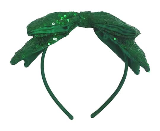 Green Sequin Bow Headband By Celebrate It