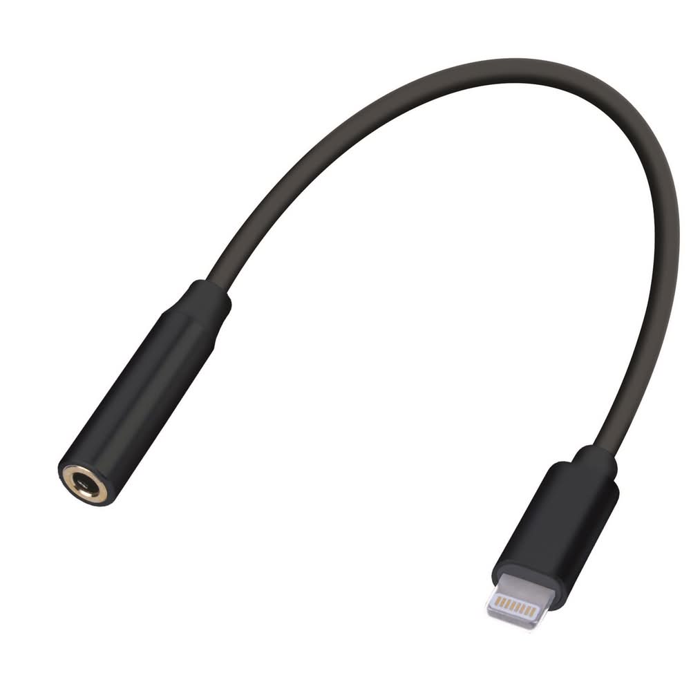 FabCordz Black Adapter Lightning Audio Adapter For Universal