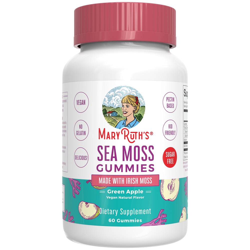 Maryruth's Sea Moss Gummies With Irish Moss ( green apple )(60 ct)