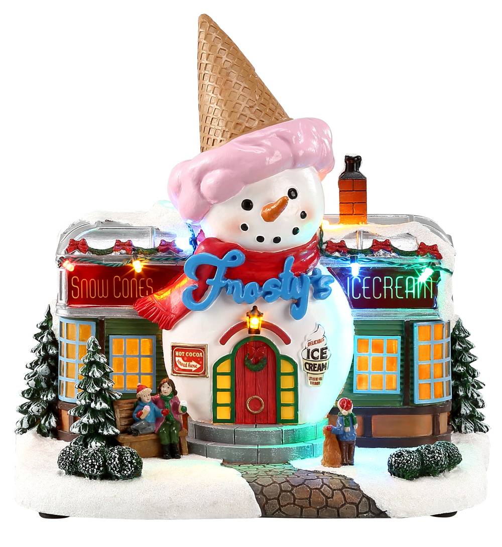 Carole Towne Carole Towne Frosty's Ice Cream Shop Lighted Musical Village Scene | NM-X23025AA