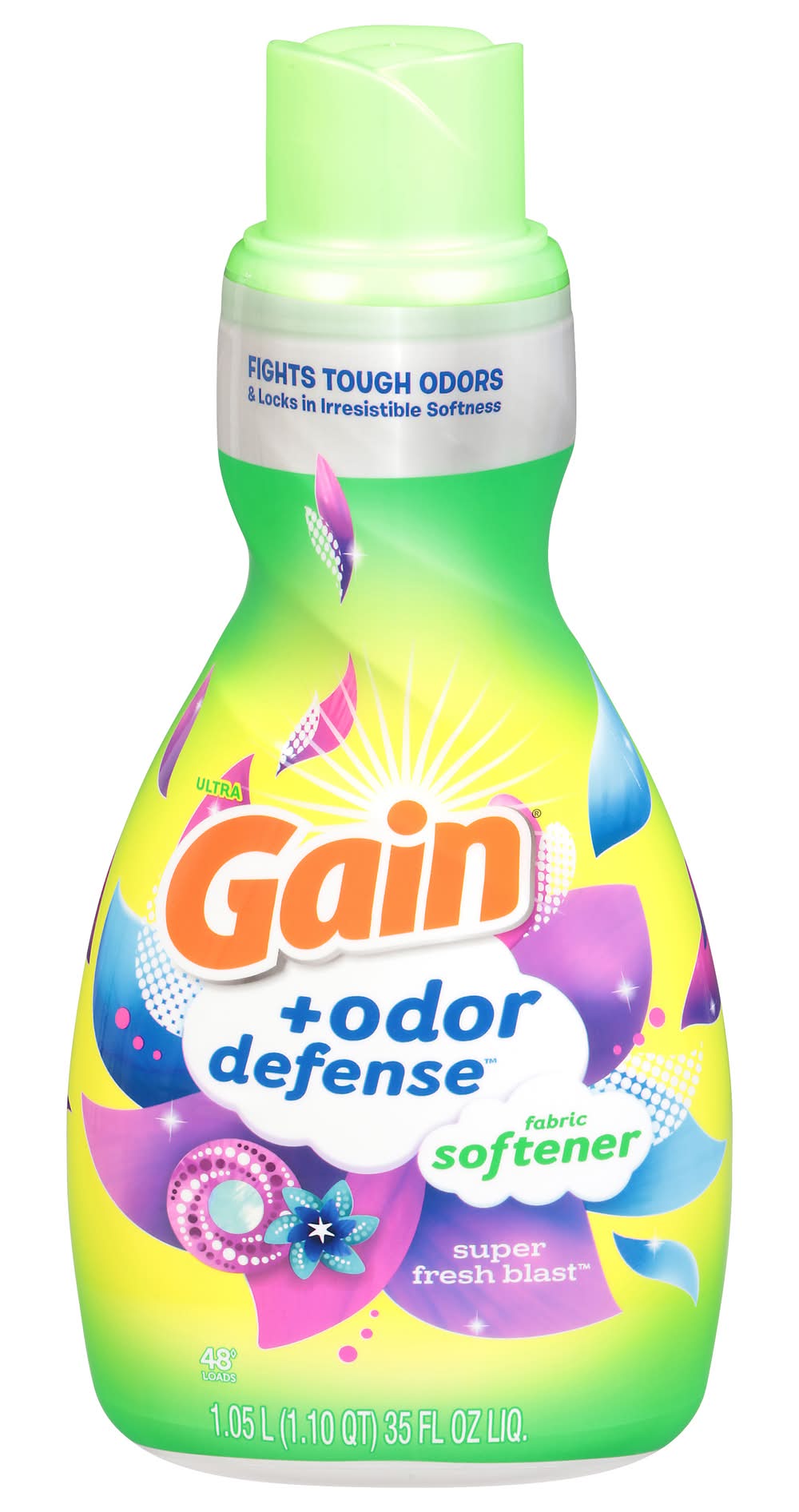 Gain + Odor Defense Fabric Softener Liquid, Super Fresh Blast (35 fl oz)