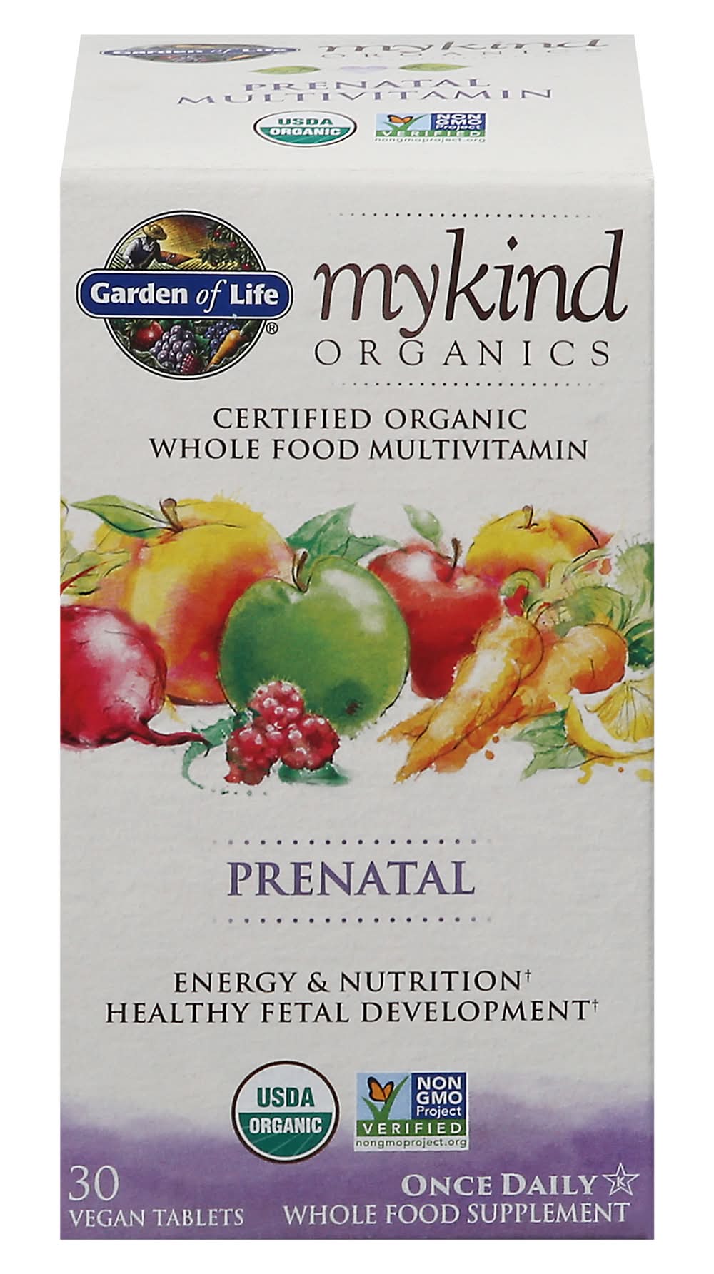 Garden of Life Prenatal Whole Food Multivitamin Tablets (8 oz)