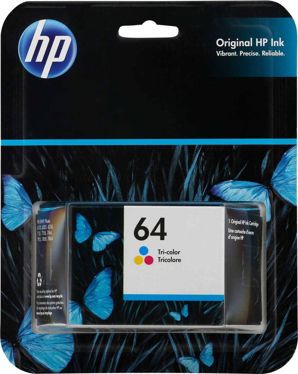 HP 64 Tri-Color Original Ink Cartridge