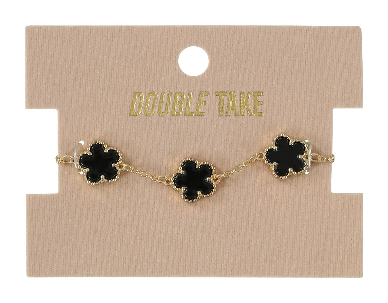 Double Take Clover Bracelet Black