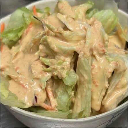 House salad with ginger dressing