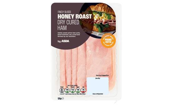 ASDA Finely Sliced Honey Roast Dry Cured Ham 120g
