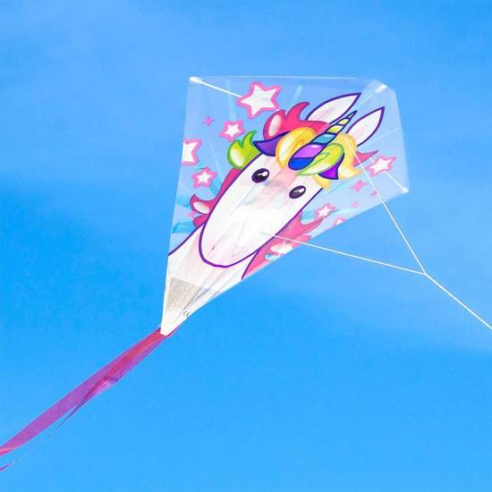 Diamond Unicorn Kite, 22in x 23in