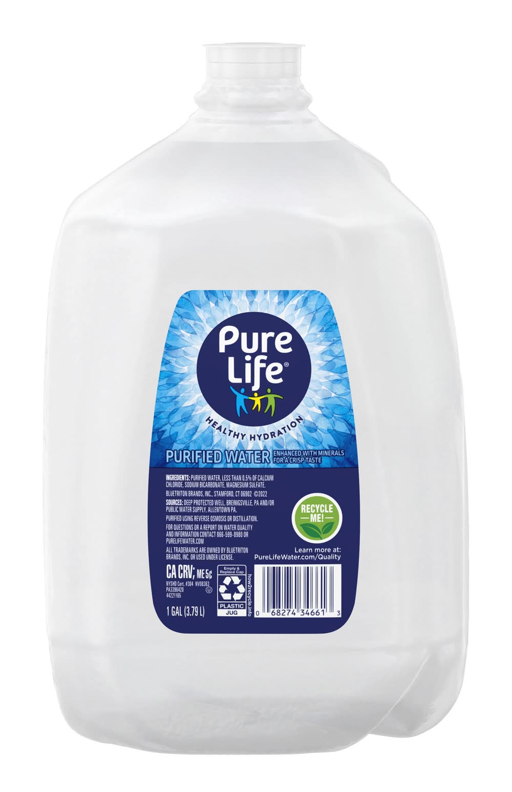 Pure Life Healthy Hydration Purified Water (3.79 L)