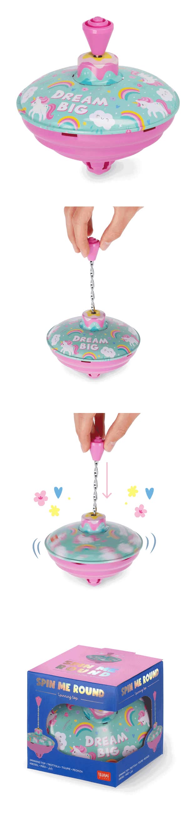 Pião - Spin Me Round Unicorn