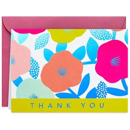 Hallmark Blank Thank-You Notes Bright Floral (10 ct)