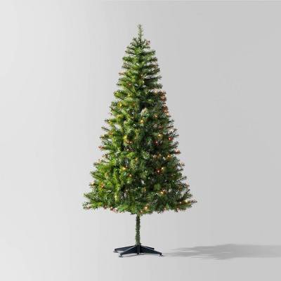 Wondershop Pre-Lit Alberta Spruce Artificial Christmas Tree Lights, 6.5 ft, Assorted