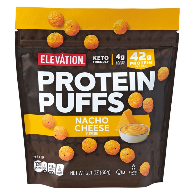 Elevation Keto Friendly Protein Puffs, Nacho Cheese (2.1 oz)
