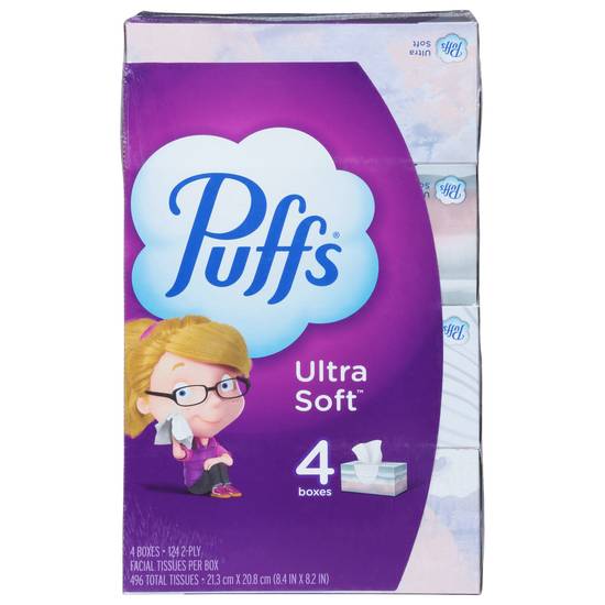 Puffs Ultra Soft Tissues (4 ct)