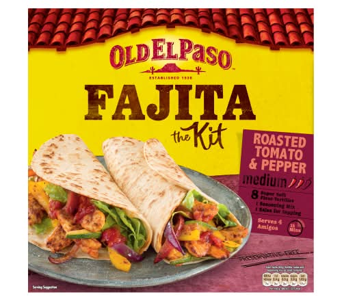 Old El Paso Roasted Tomato & Pepper Fajita Kit (8 pack)