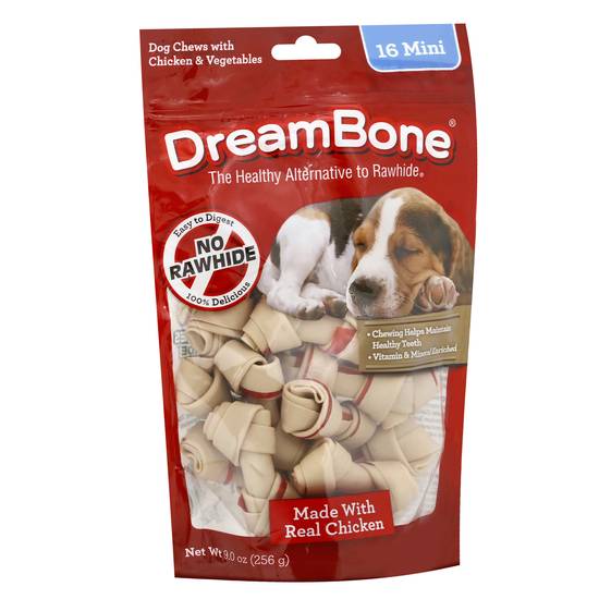 Dreambone Mini Vegetable & Chicken Dog Chews (16 ct)