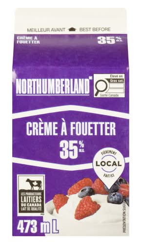 Northumberland crème fouettée 35% m.g. - whipping cream 35% m.f.