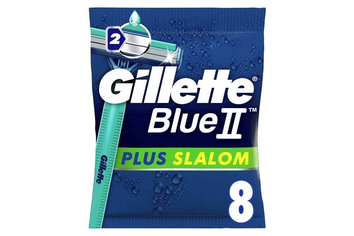 Gillette BlueII Plus Slalom Men's Disposable Razors x8