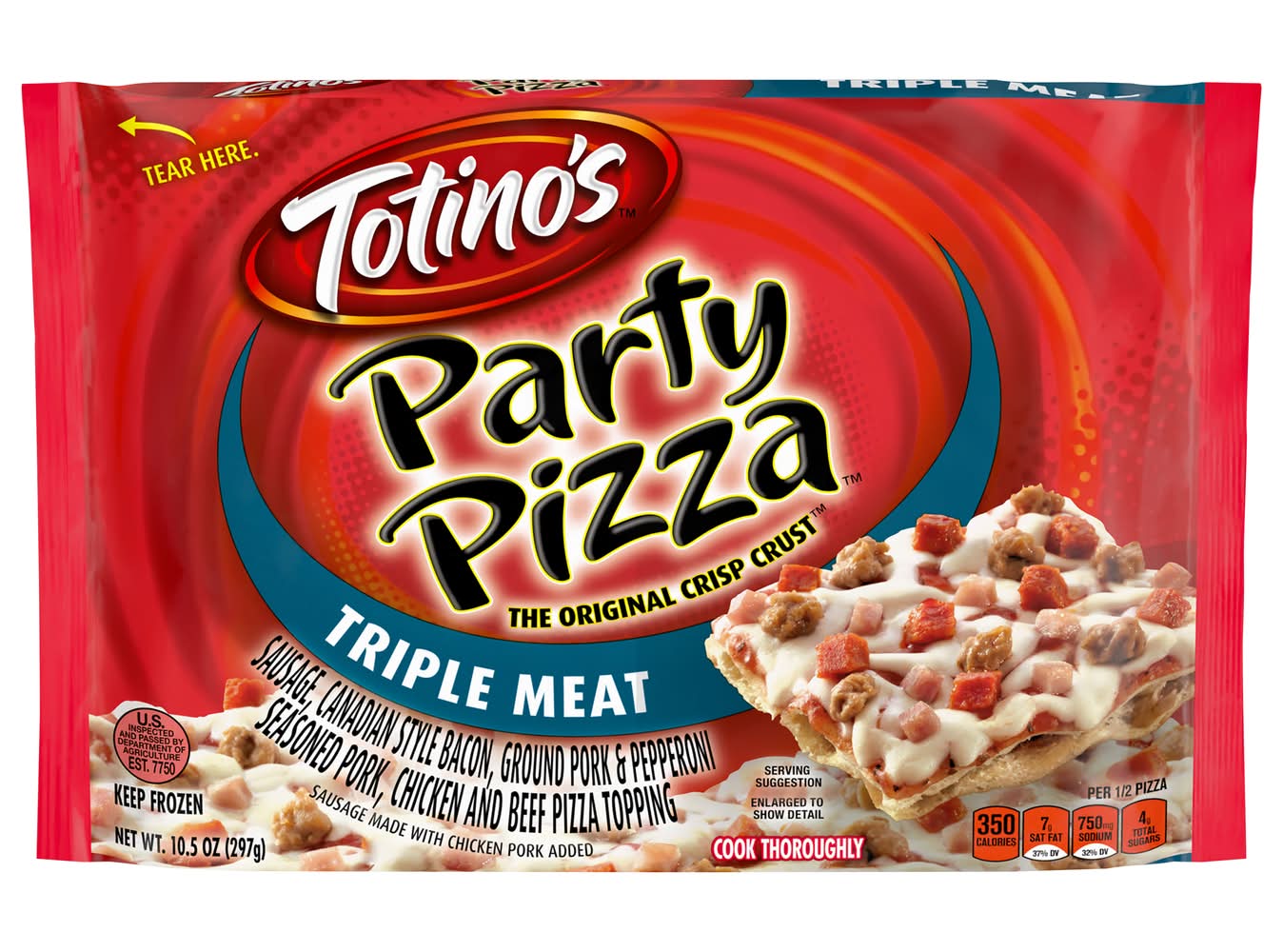 Totino's Triple Meat Party Pizza (10.5 oz)