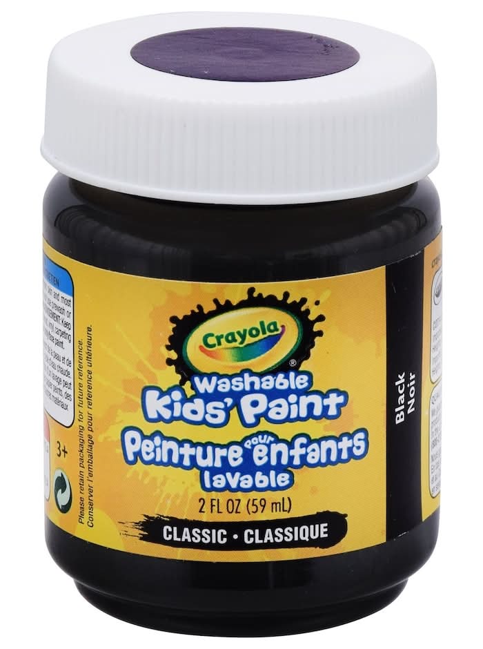 Crayola Classic Washable Kids' Paint, 3Y+, Black (2 fl oz)