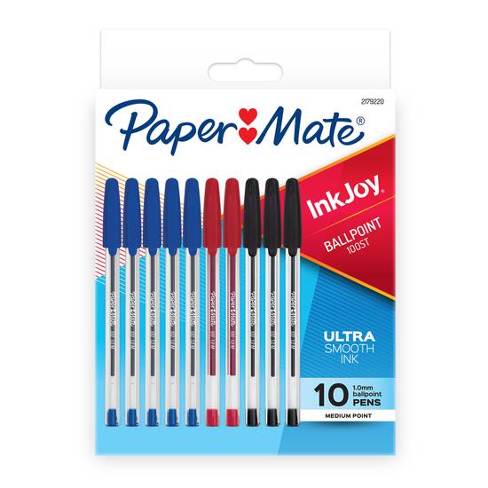 Paper Mate Inkjoy 100st Capped Ballpoint Pen Business Assorted (10 pack)
