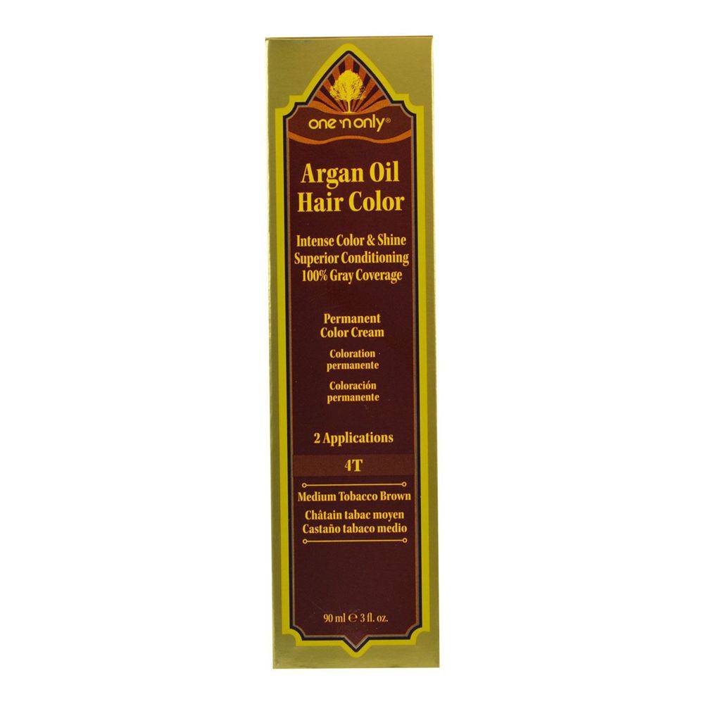 argan oil tobacco brown One n' Only Tinte permanente con aceite de argán castaño tabaco medio 4t  Delivery Near Me | Order Online