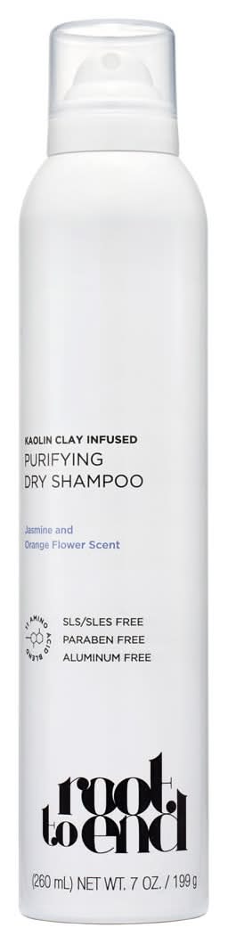 Root To End Kaolin Clay Infused Purifying Dry Shampoo, Jasmine-Orange Flower (7 oz)