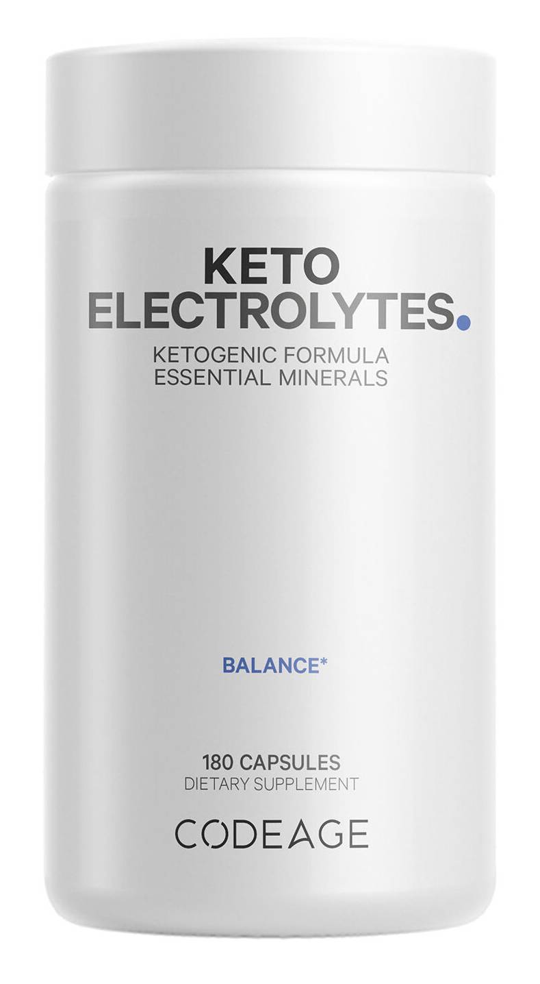 Keto Electrolytes Vegan Ketogenic Minerals Hydration Formula - 180 Capsules (90 Servings)