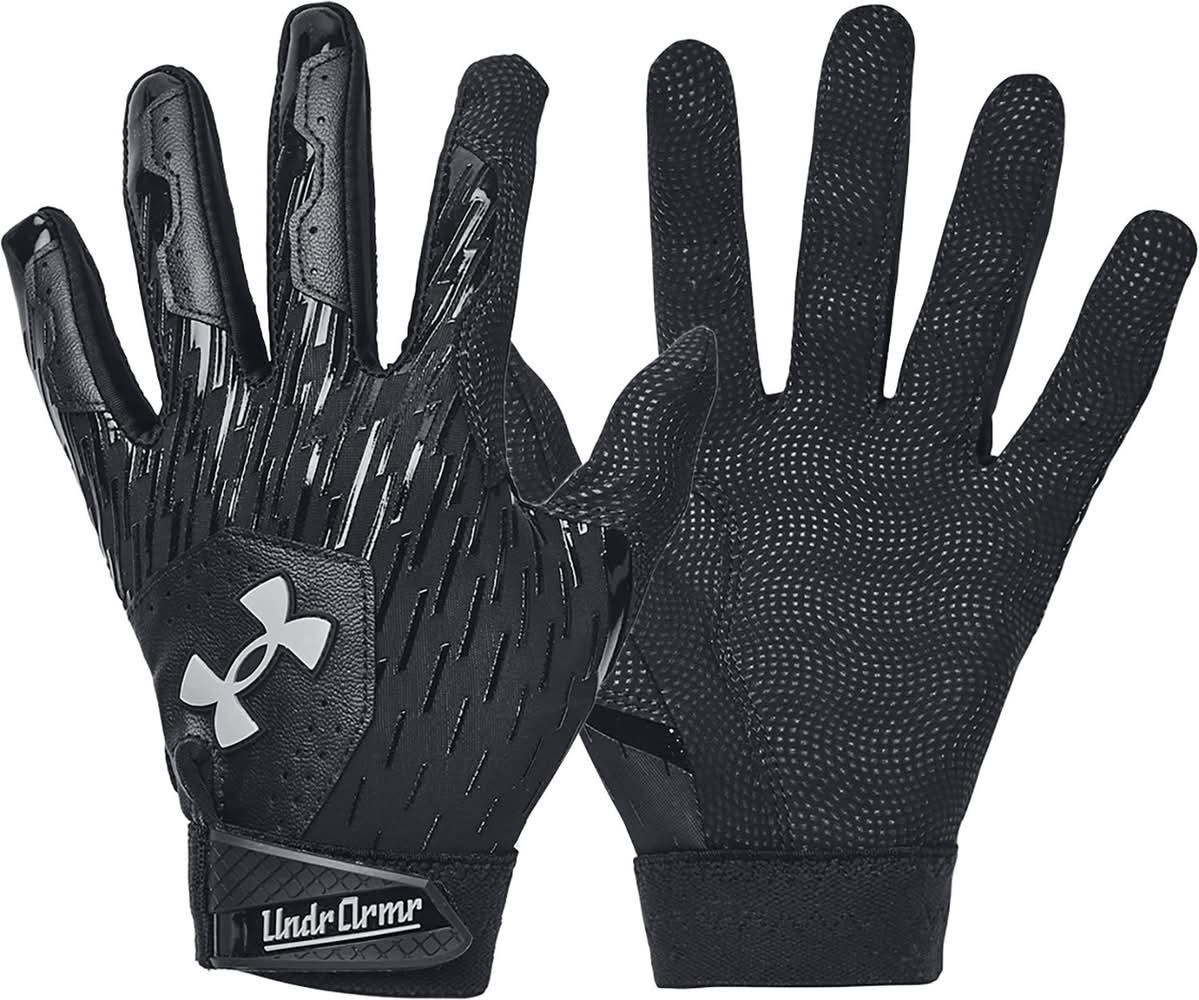 Under Armour Youth Clean Up Batting Gloves (Black, L)