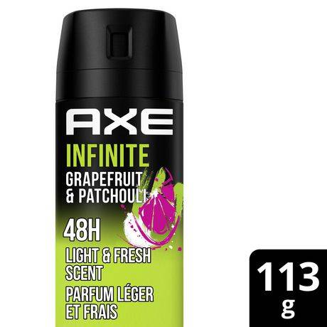 Axe Infinite Body Spray, Grapefruit - Patchouli (113 g)