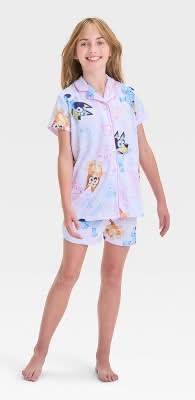 BLUEY Girl's Pajama Set, S, White (2 ct)